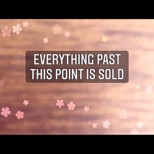 Everything ⬇️ is sold